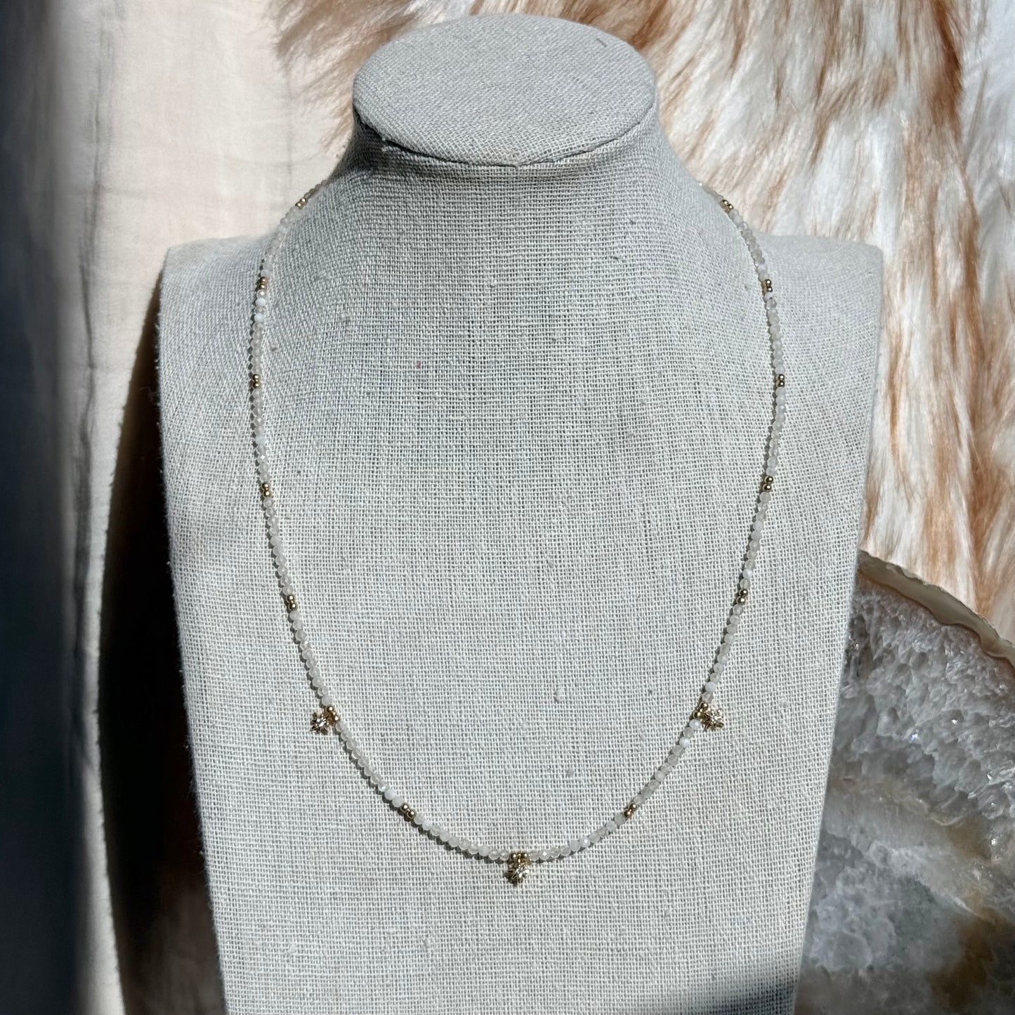 Star Dust Necklace- Moonstone