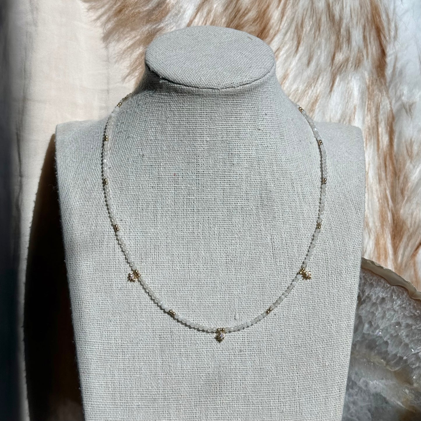 Star Dust Necklace- Moonstone