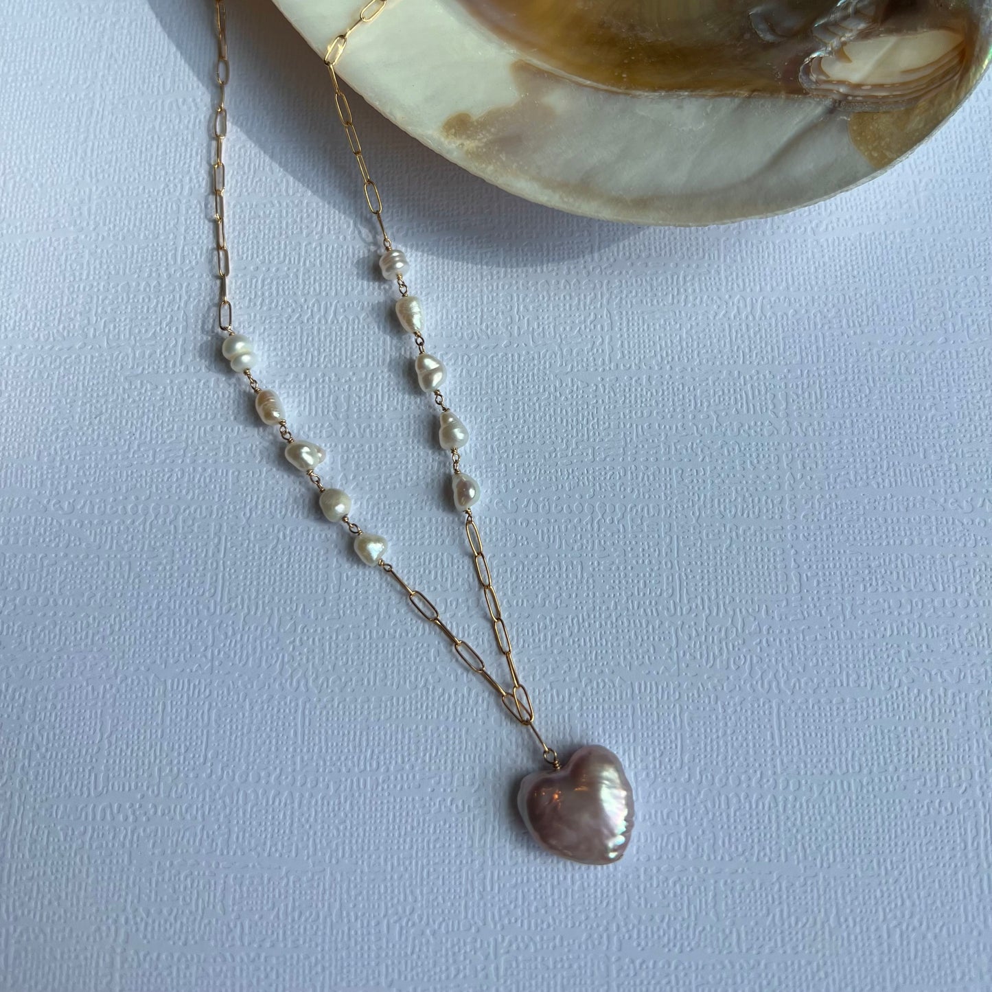 Sweetheart Pearl Drop Necklace