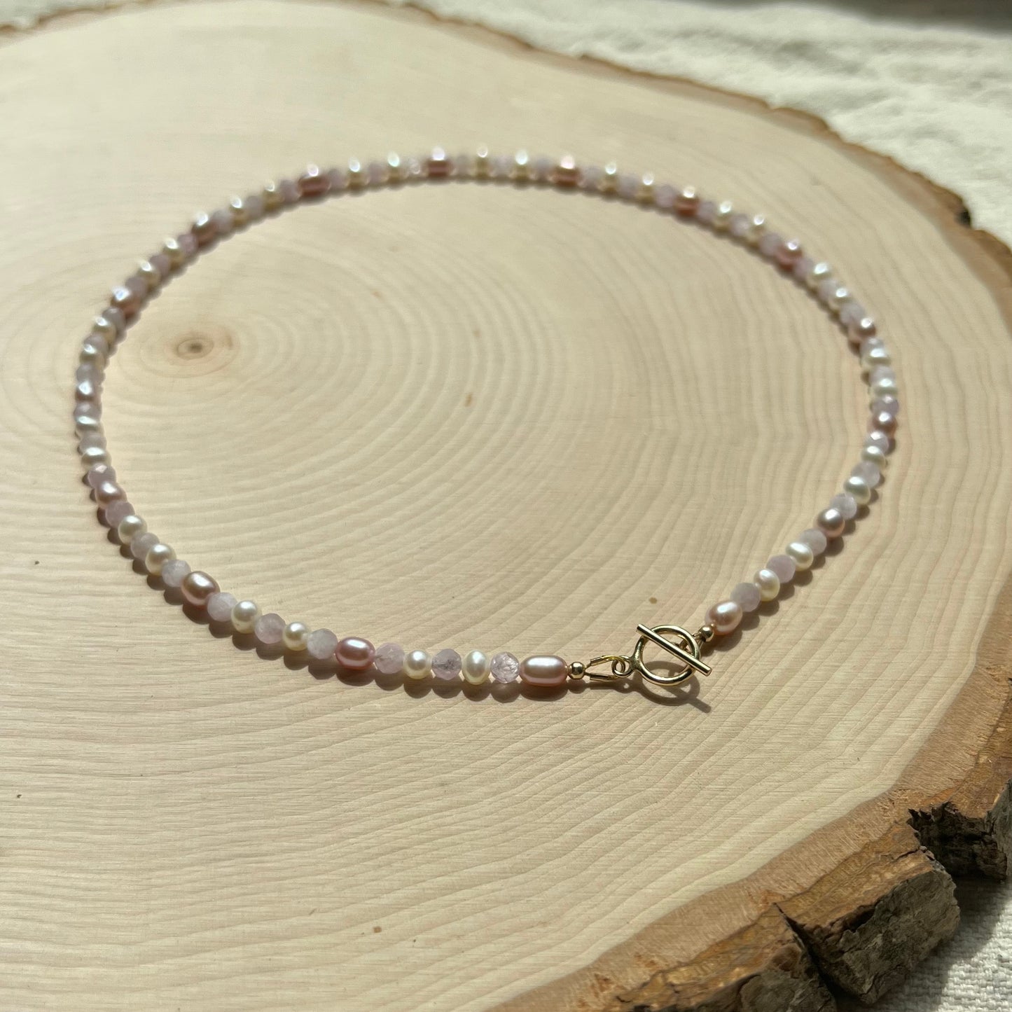 Lilac Blossom Pearl Necklace