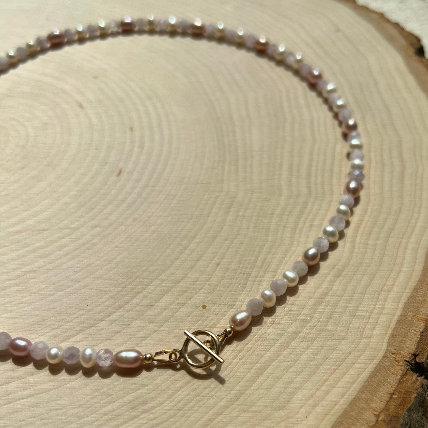 Lilac Blossom Pearl Necklace
