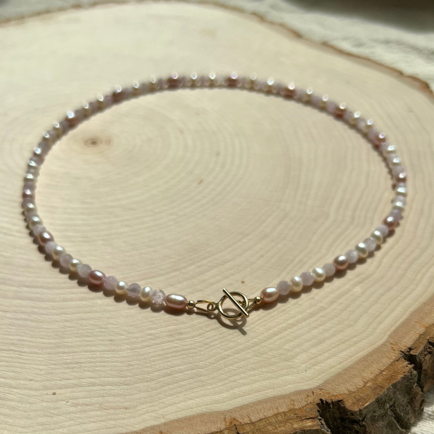 Lilac Blossom Pearl Necklace