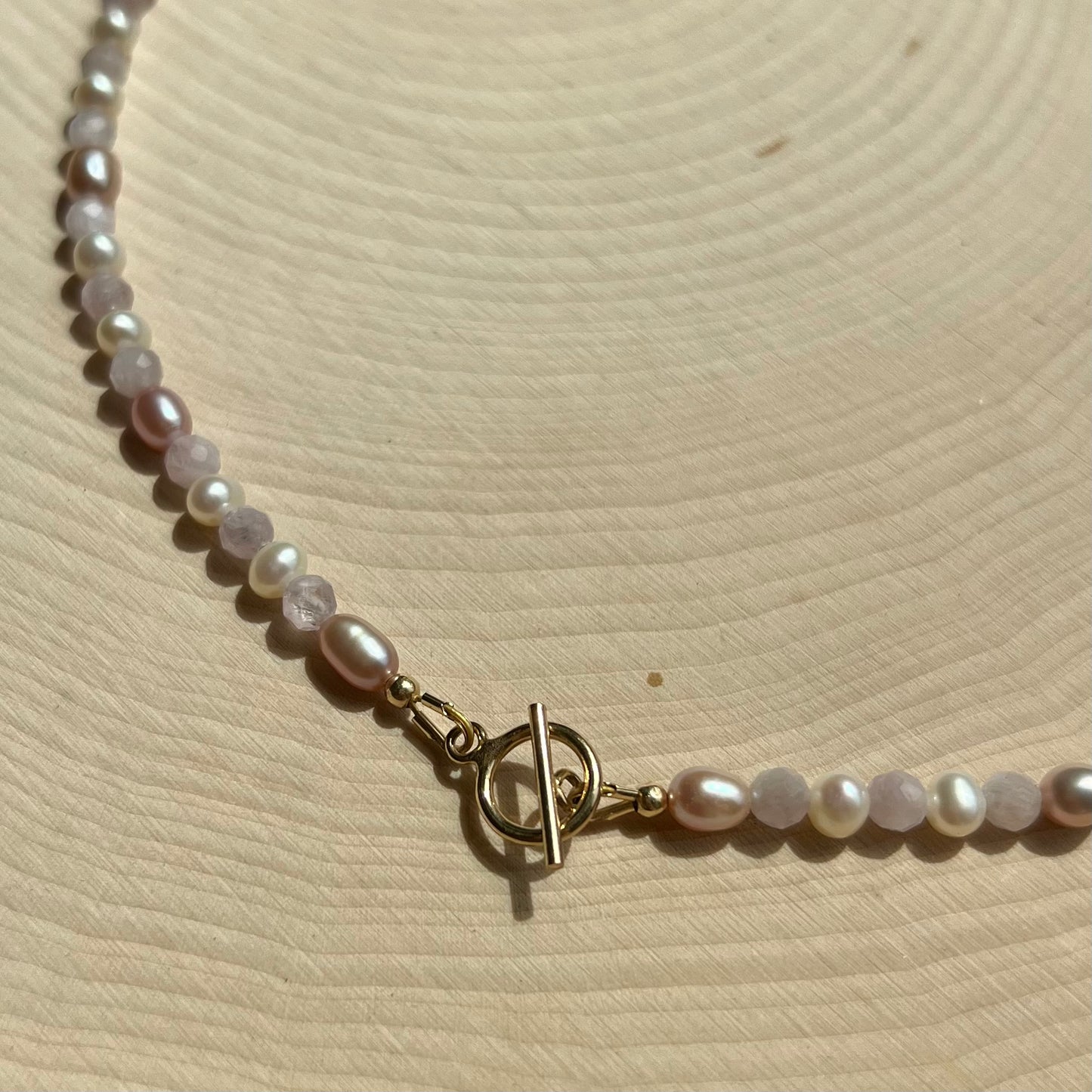 Lilac Blossom Pearl Necklace