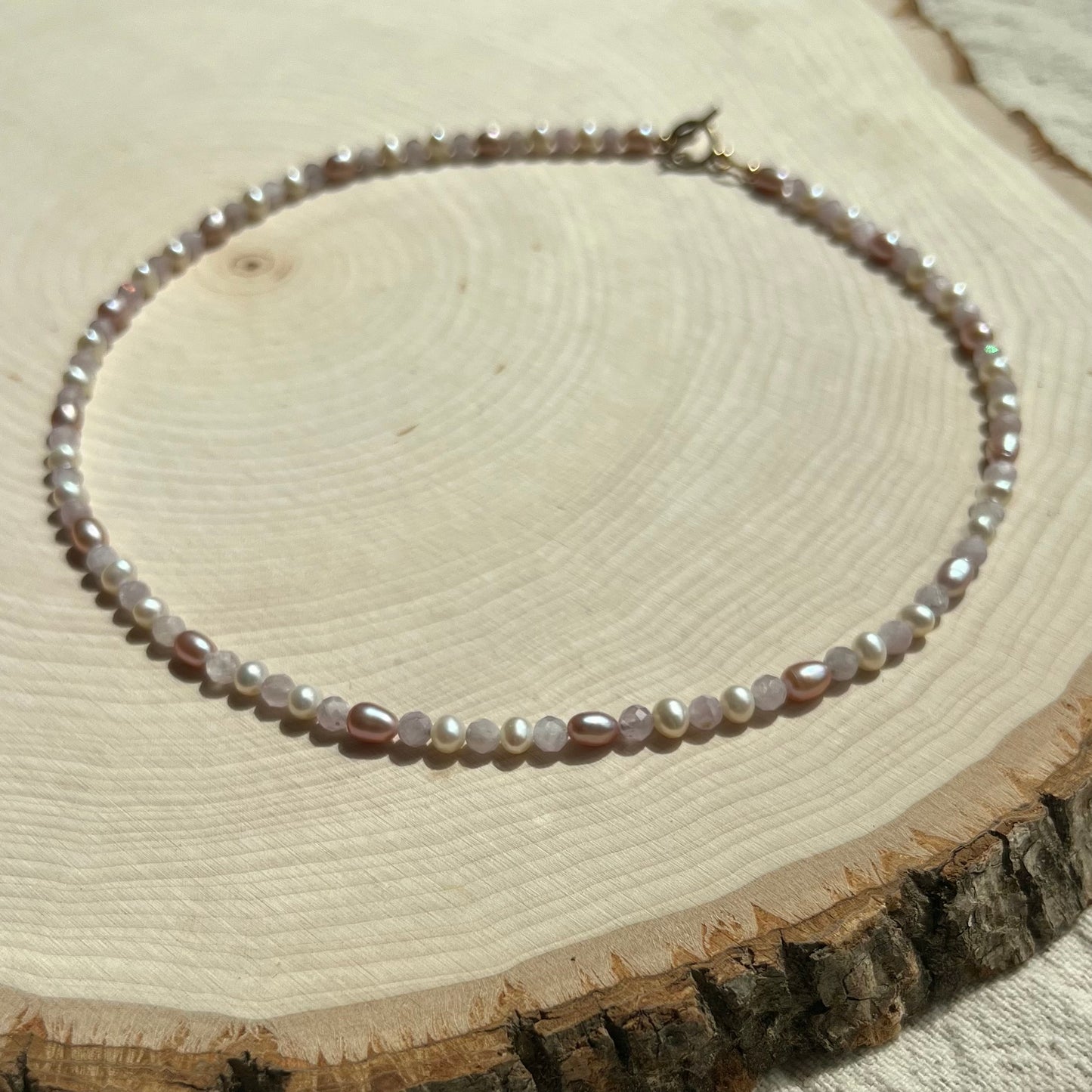 Lilac Blossom Pearl Necklace