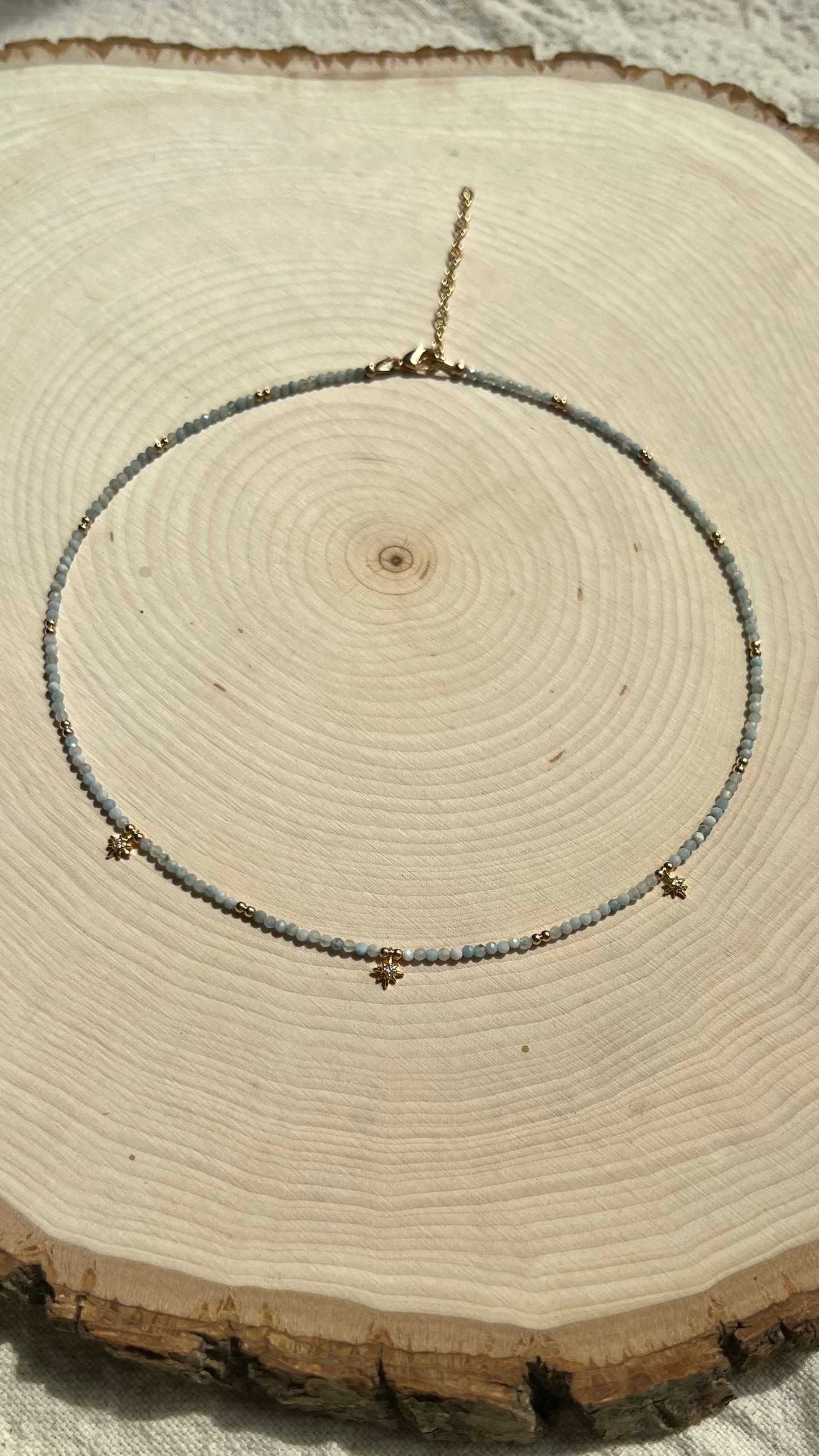 Star Dust Necklace- Aquamarine