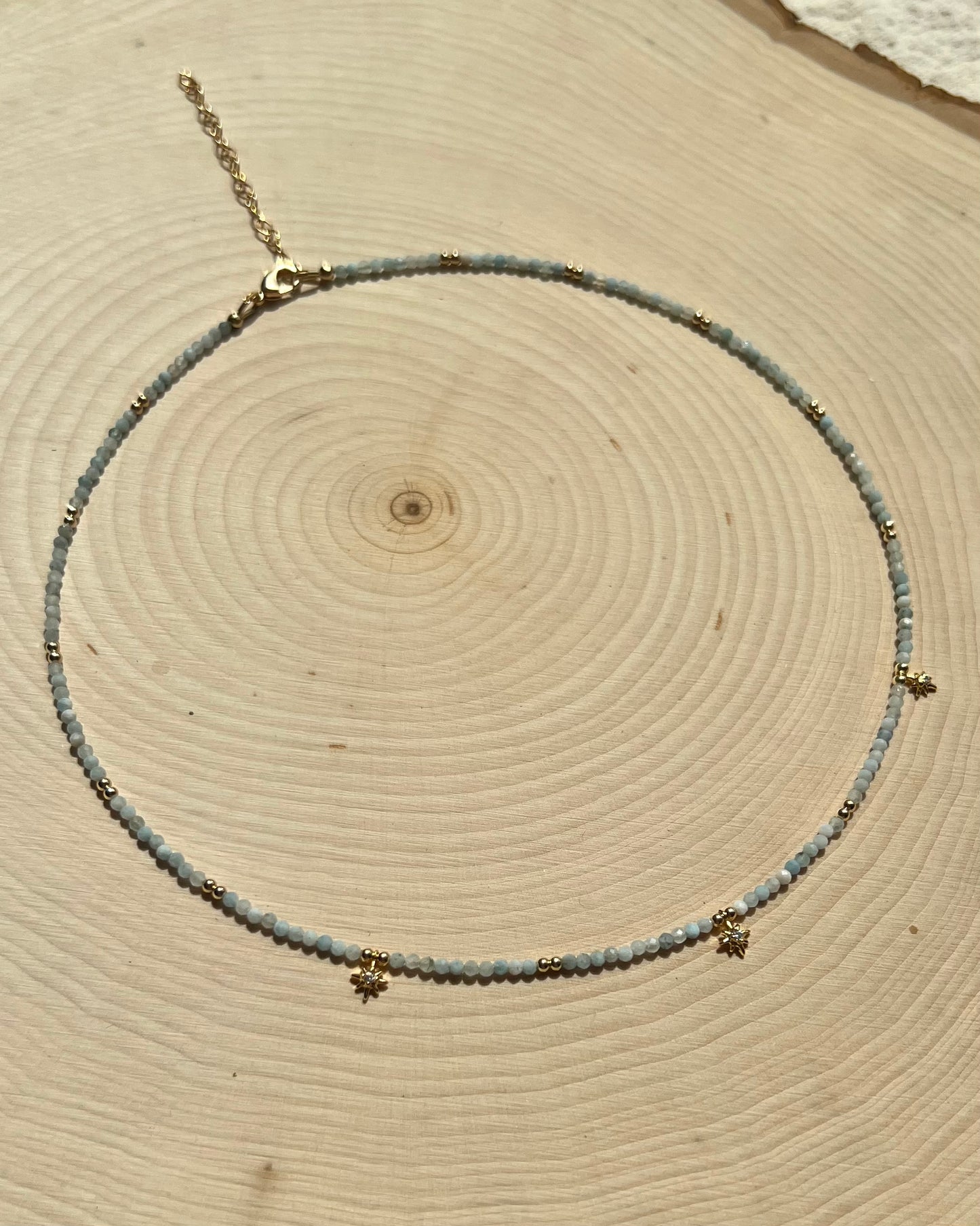 Star Dust Necklace- Aquamarine