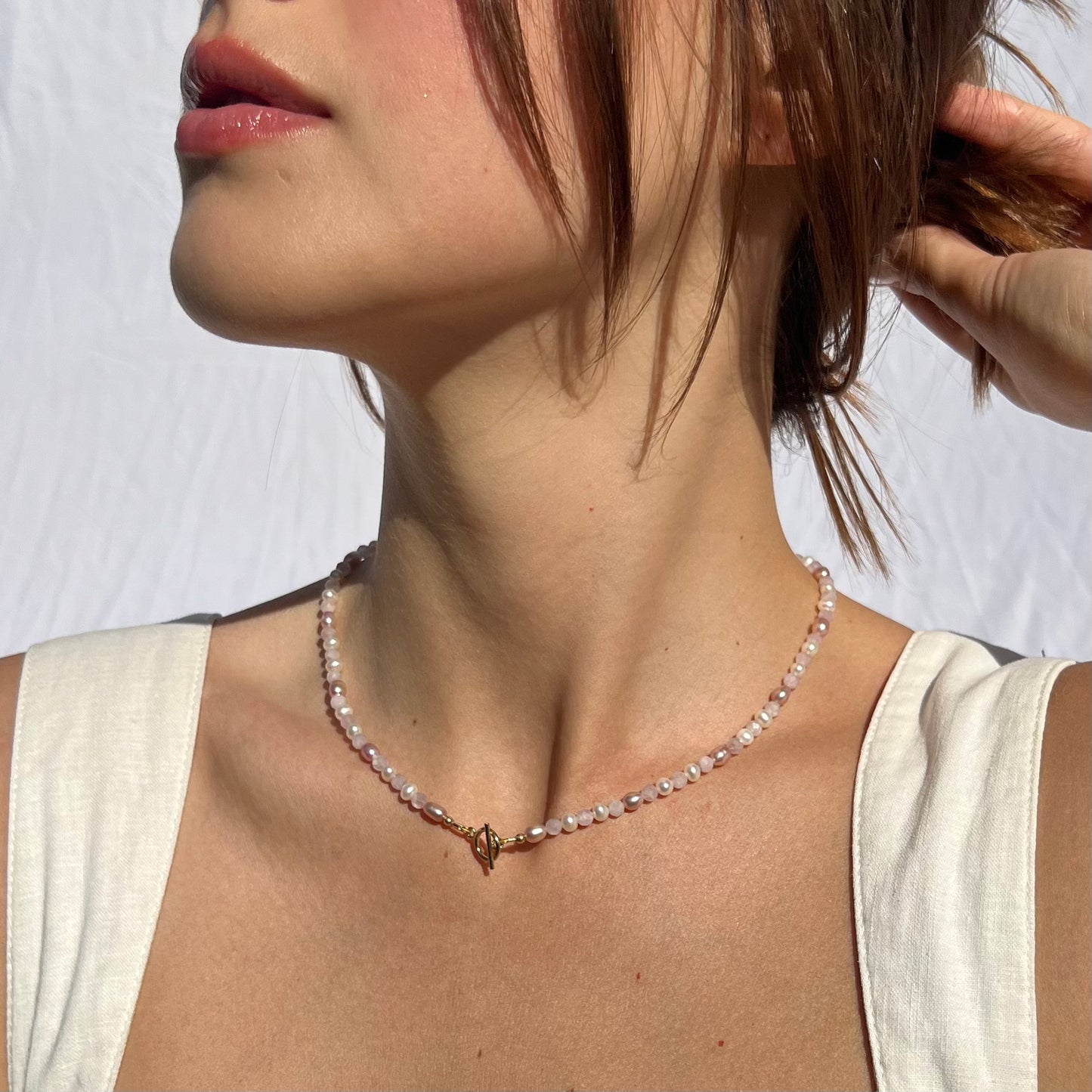 Lilac Blossom Pearl Necklace