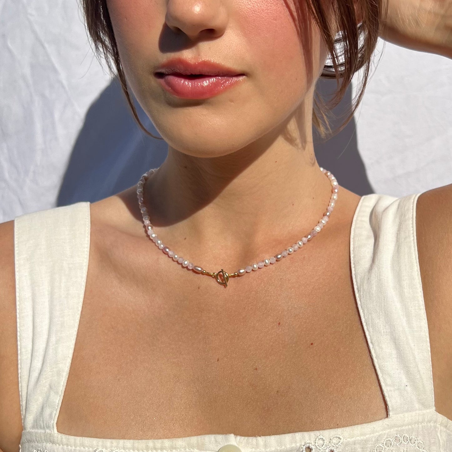 Lilac Blossom Pearl Necklace