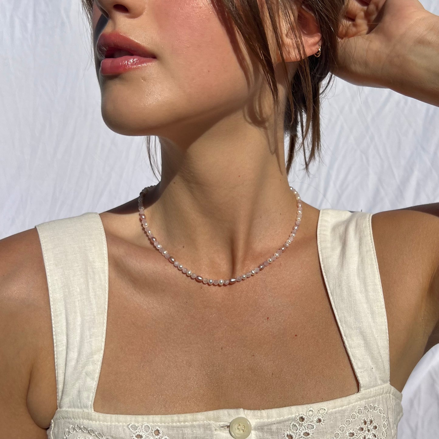 Lilac Blossom Pearl Necklace