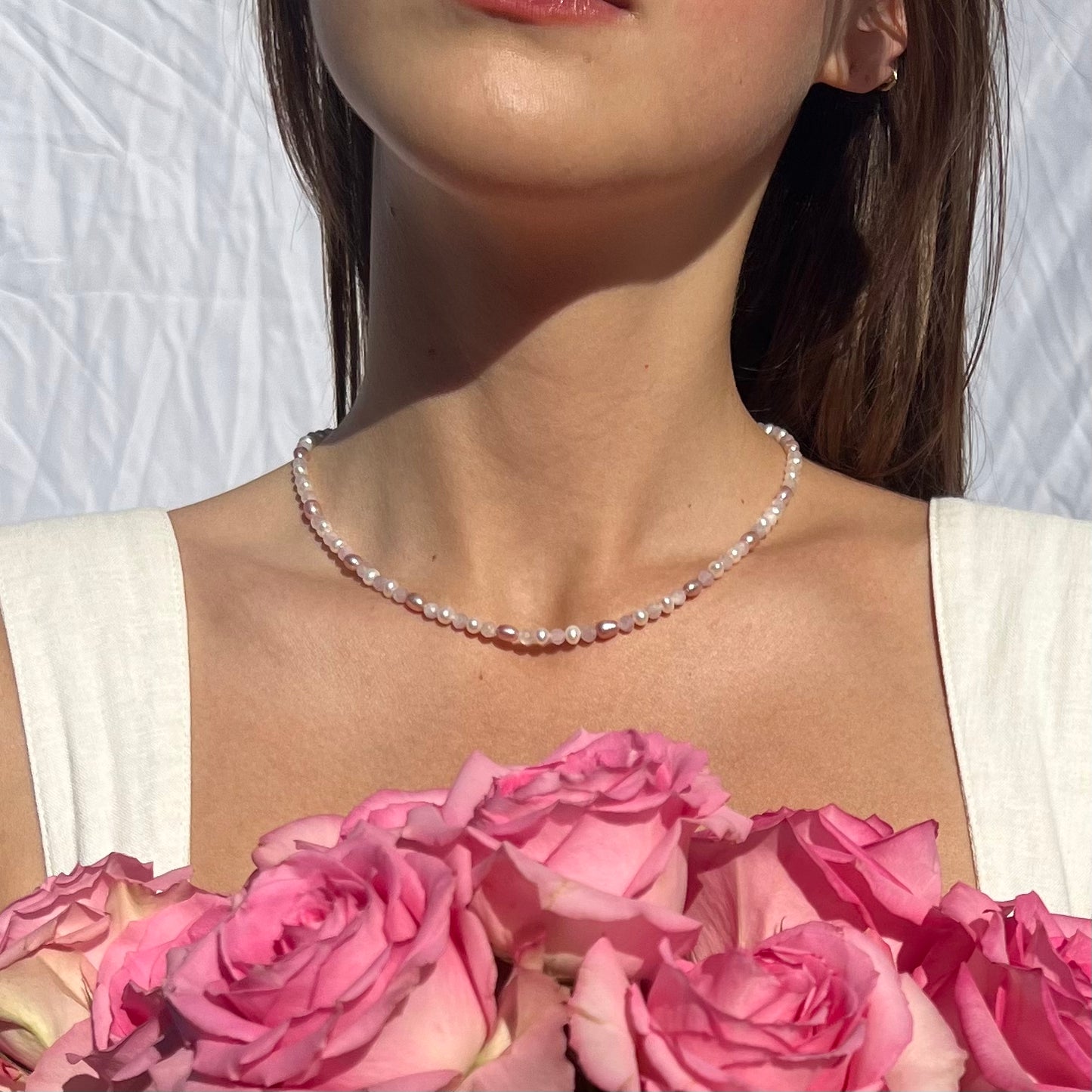 Lilac Blossom Pearl Necklace