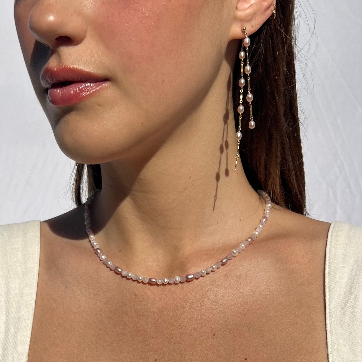 Lilac Blossom Pearl Necklace