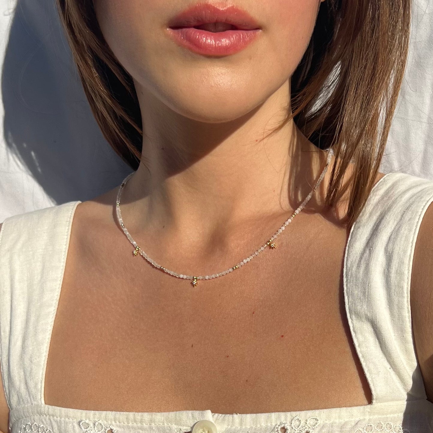 Star Dust Necklace- Moonstone