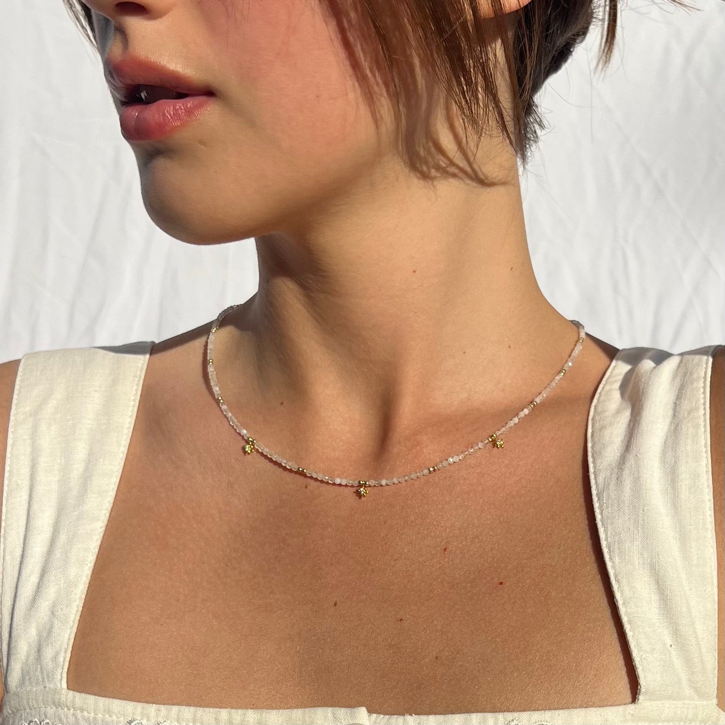 Star Dust Necklace- Moonstone