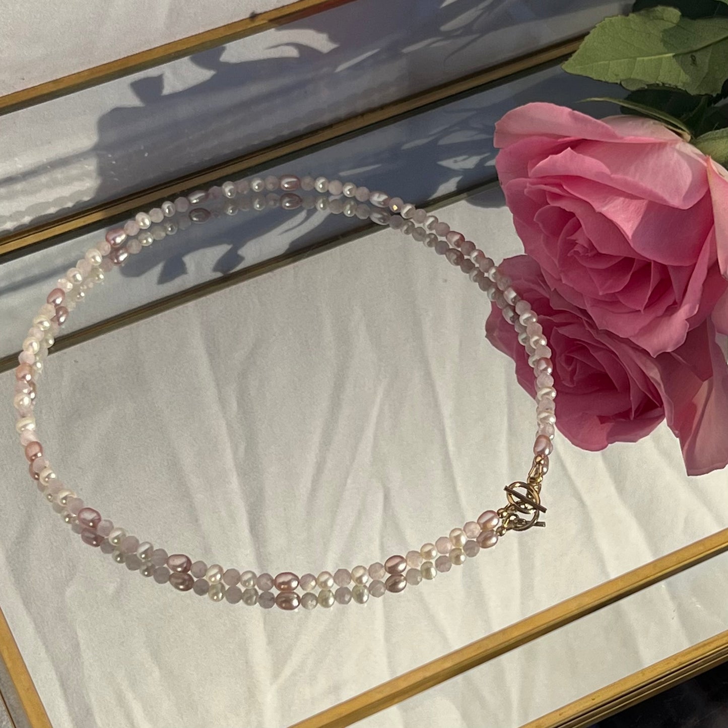 Lilac Blossom Pearl Necklace