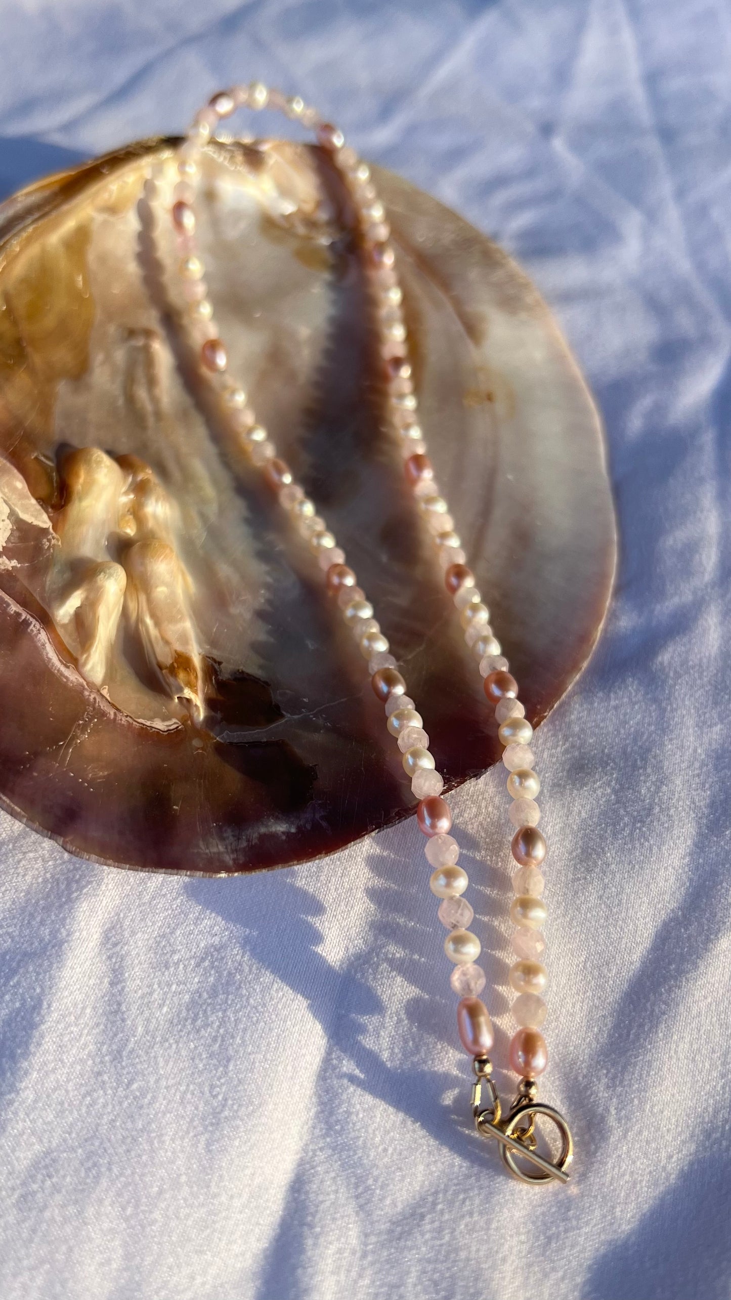 Lilac Blossom Pearl Necklace