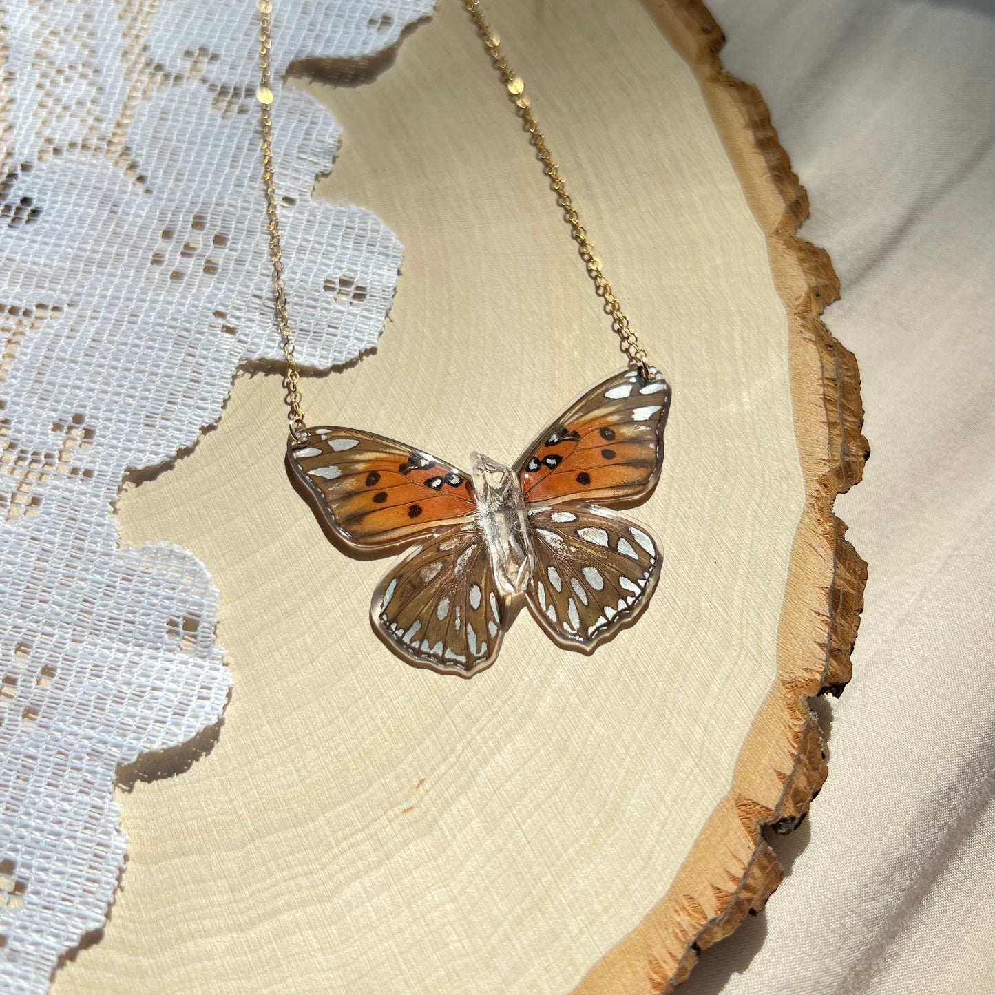Fritillary Butterfly Necklace