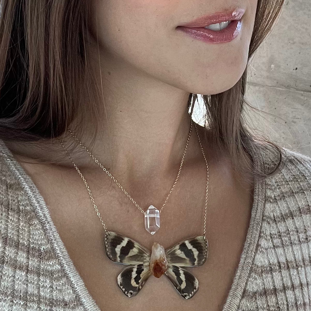 Clear Quartz Midi Necklace