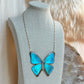 Blue Morpho Butterfly Necklace