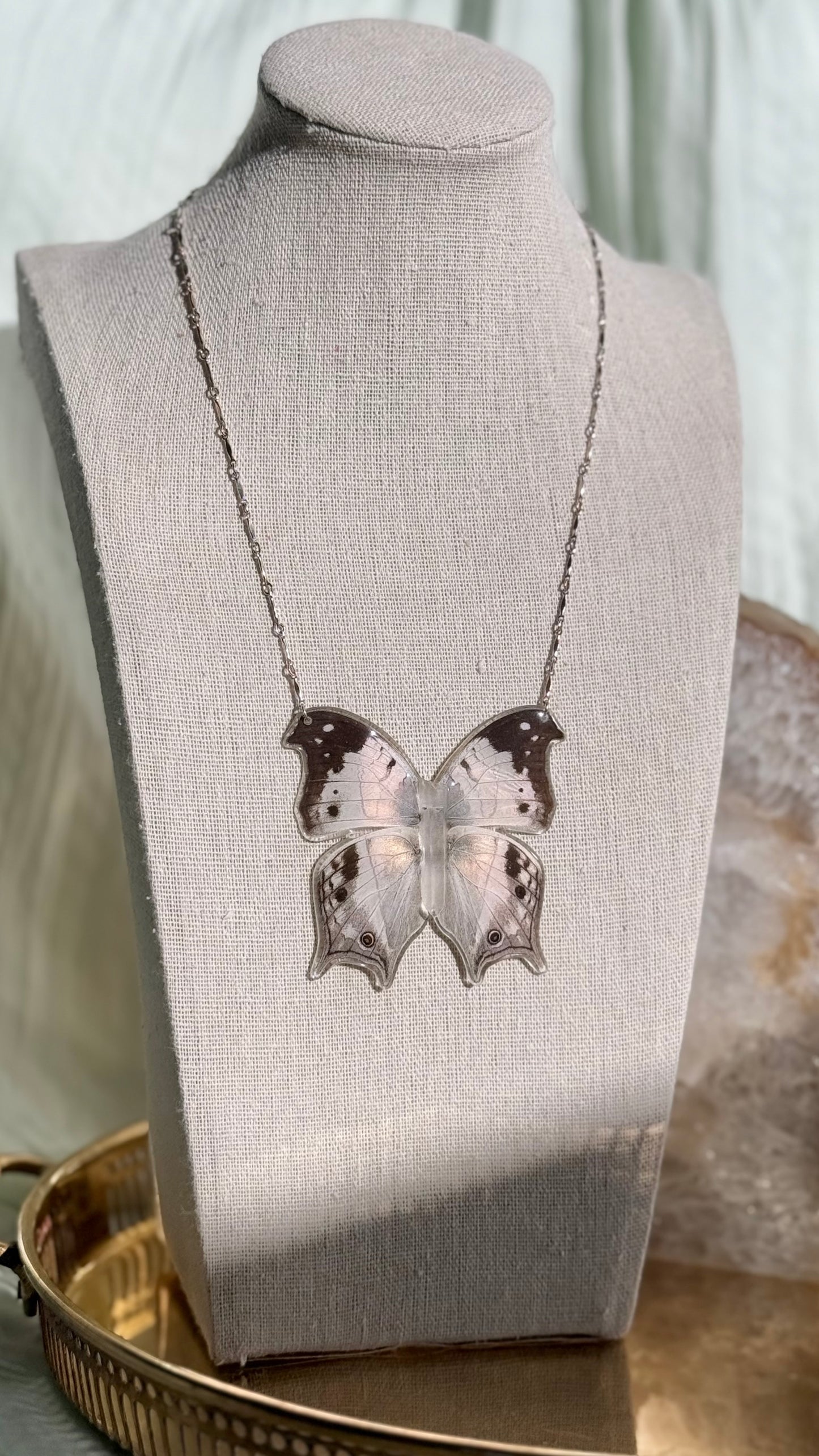 Mother of Pearl Butterfly Necklace