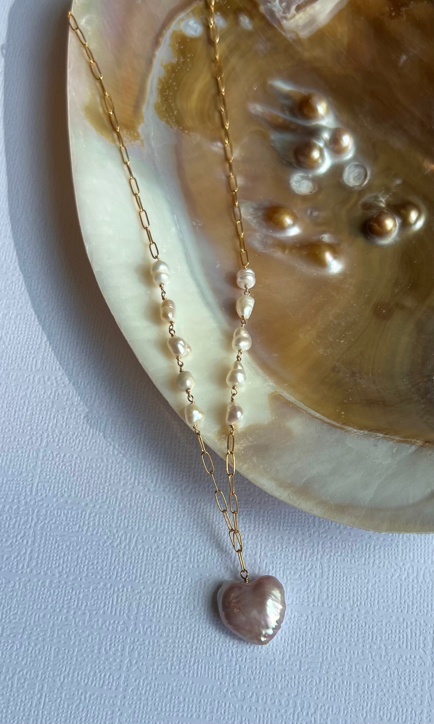Sweetheart Pearl Drop Necklace