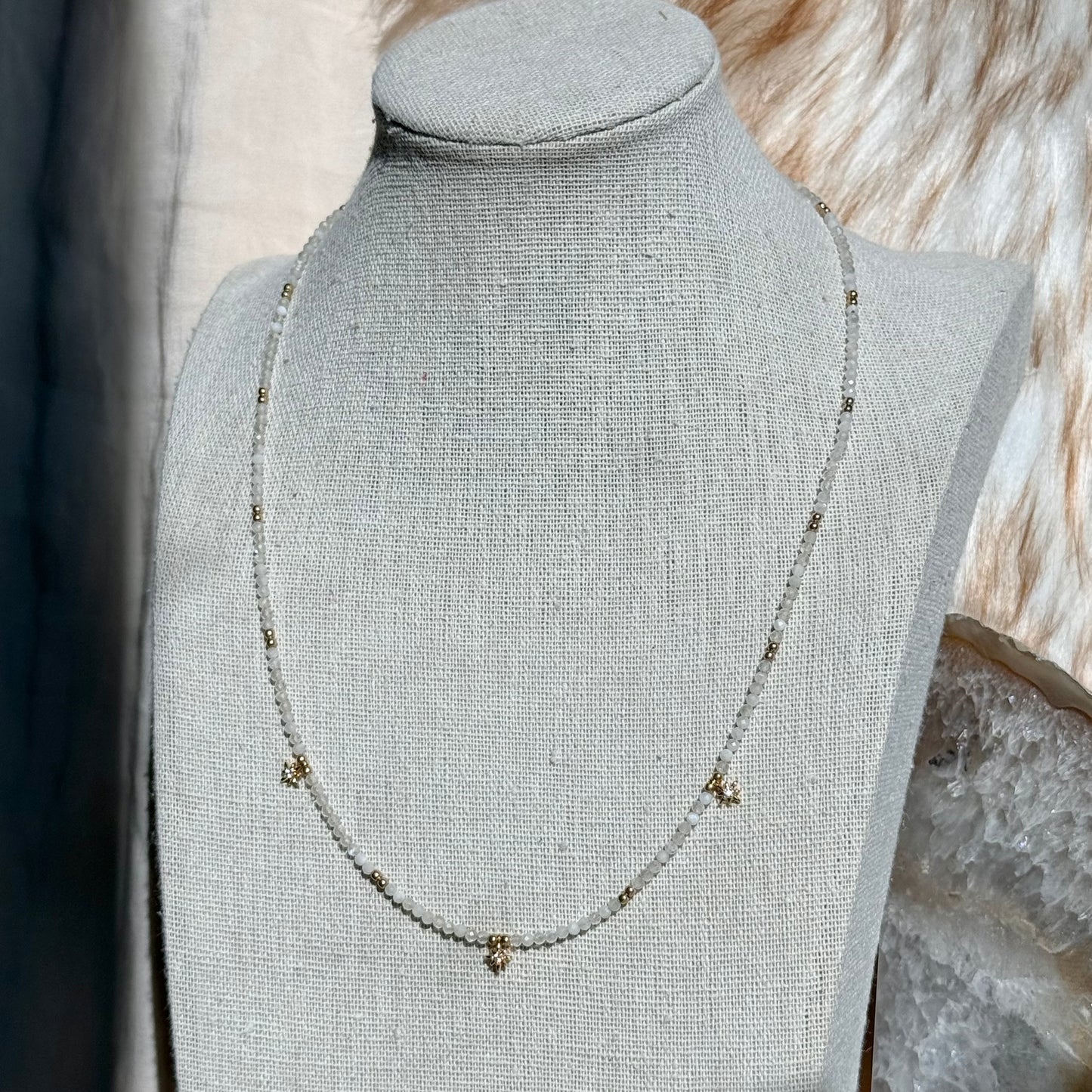 Star Dust Necklace- Moonstone