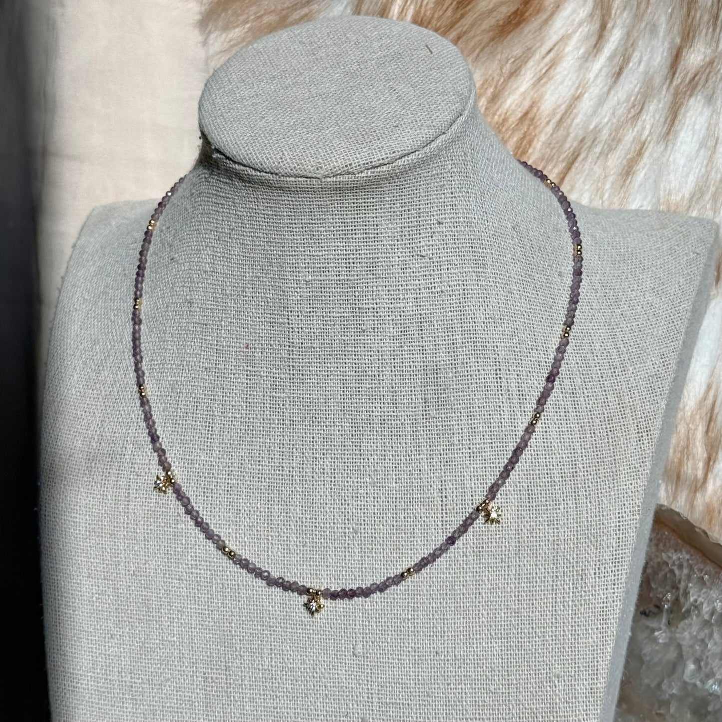 Star Dust Necklace- Amethyst