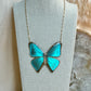 Blue Morpho Butterfly Necklace