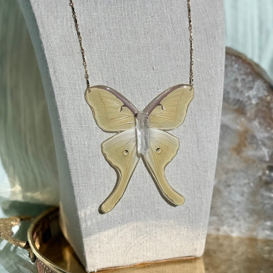 Luna Moth Necklace