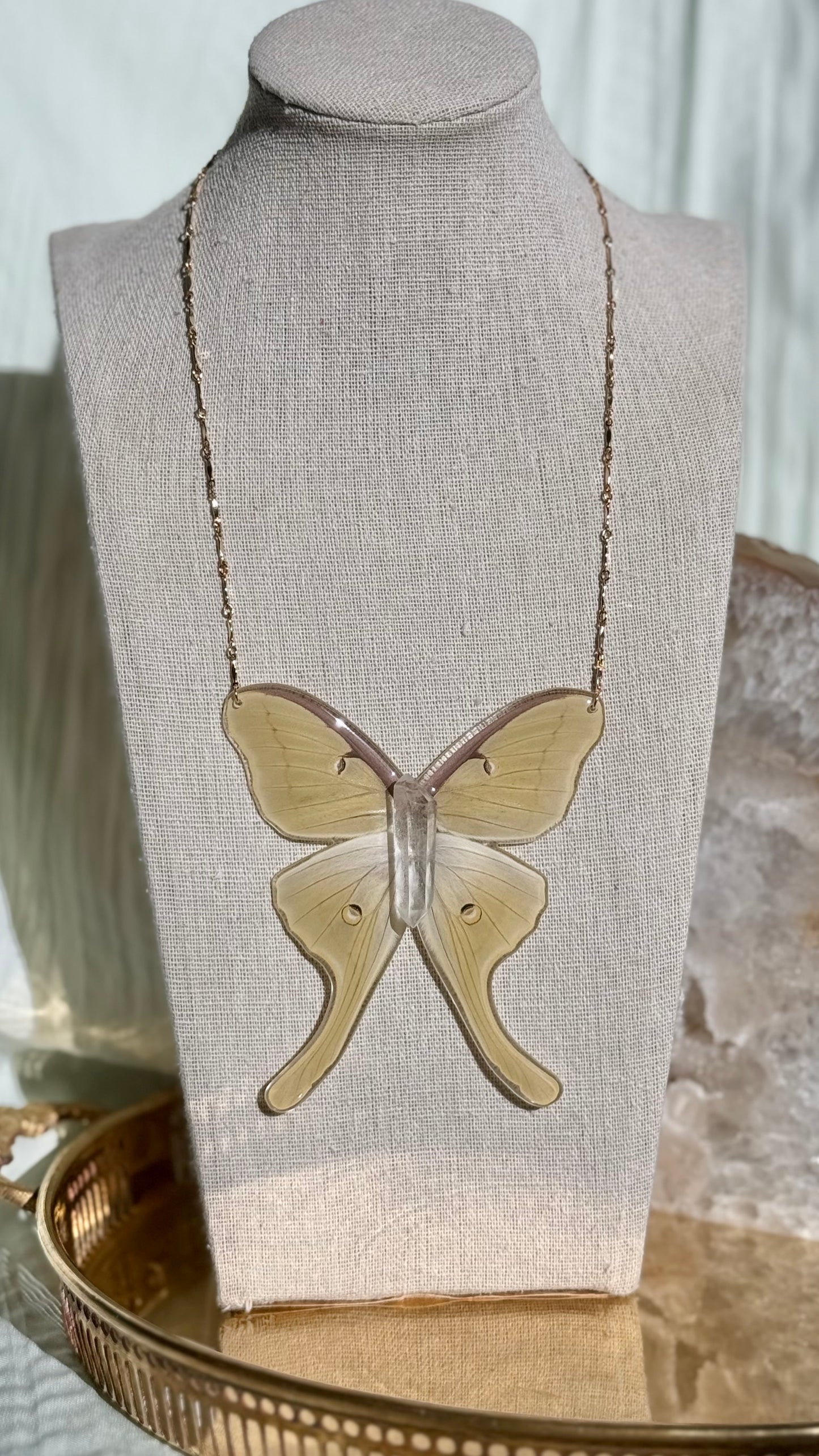 Luna Moth Necklace