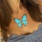 Blue Morpho Butterfly Necklace