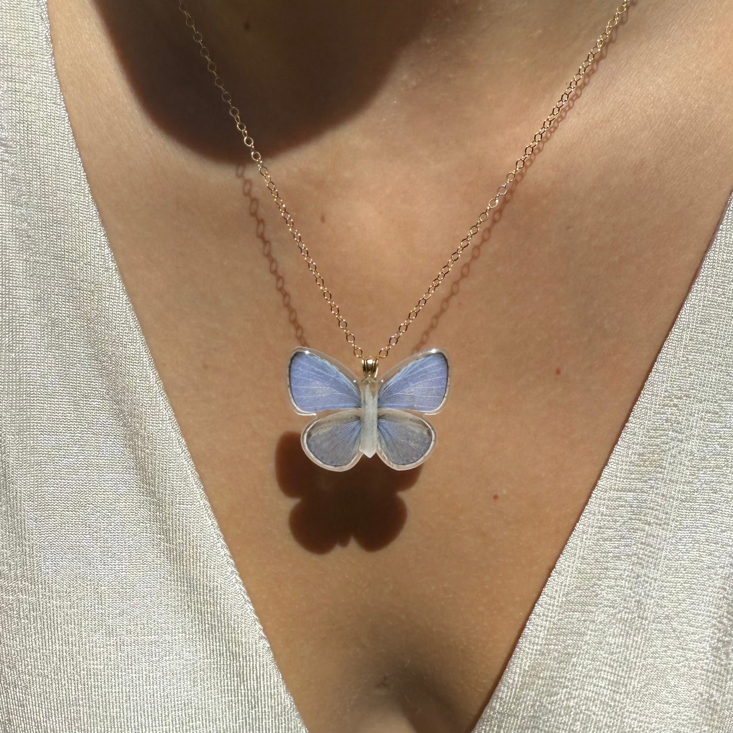 Little Periwinkle Butterfly Necklace