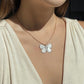 Little White Butterfly Necklace