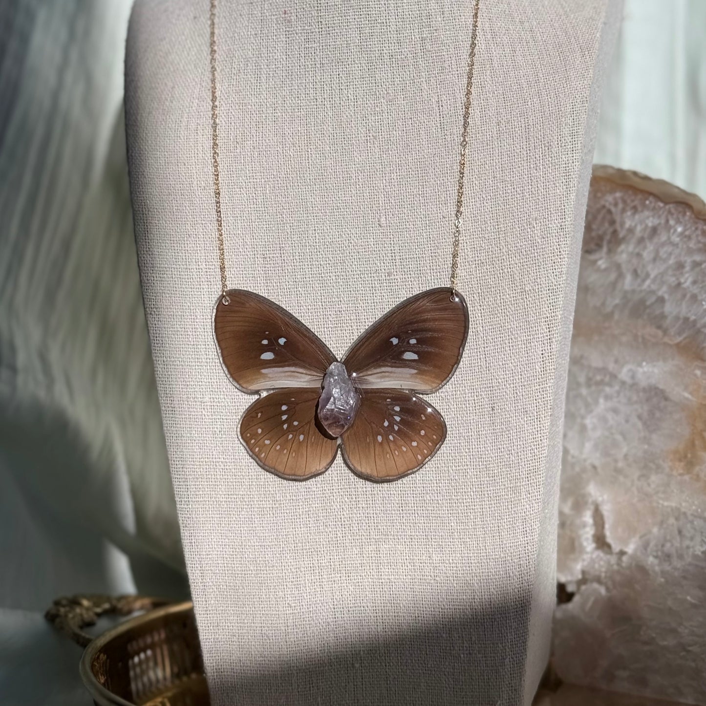 Crow Butterfly Necklace