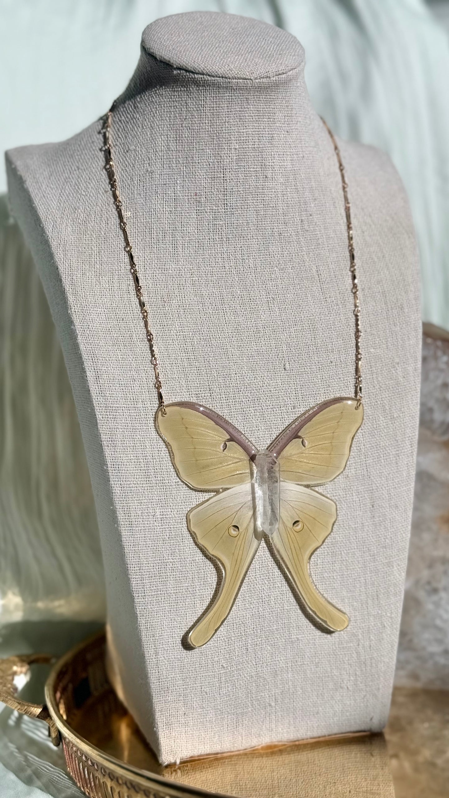 Luna Moth Necklace