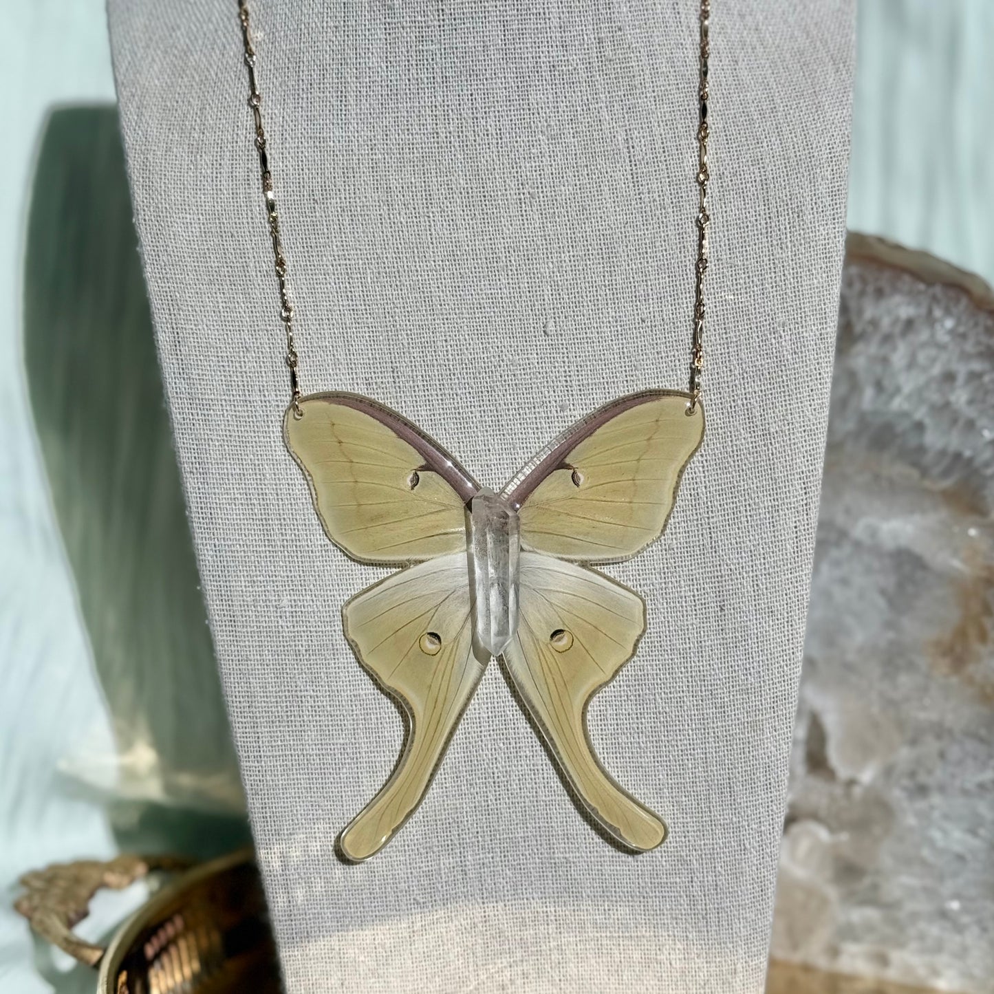 Luna Moth Necklace