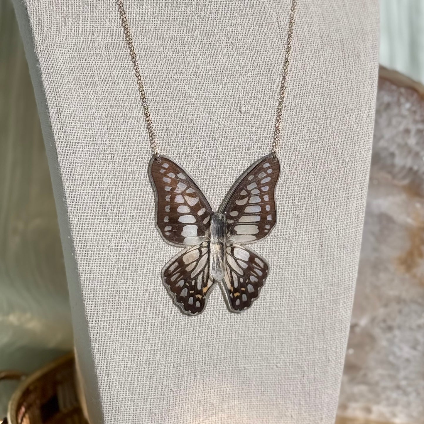 Common Jay Butterfly Necklace