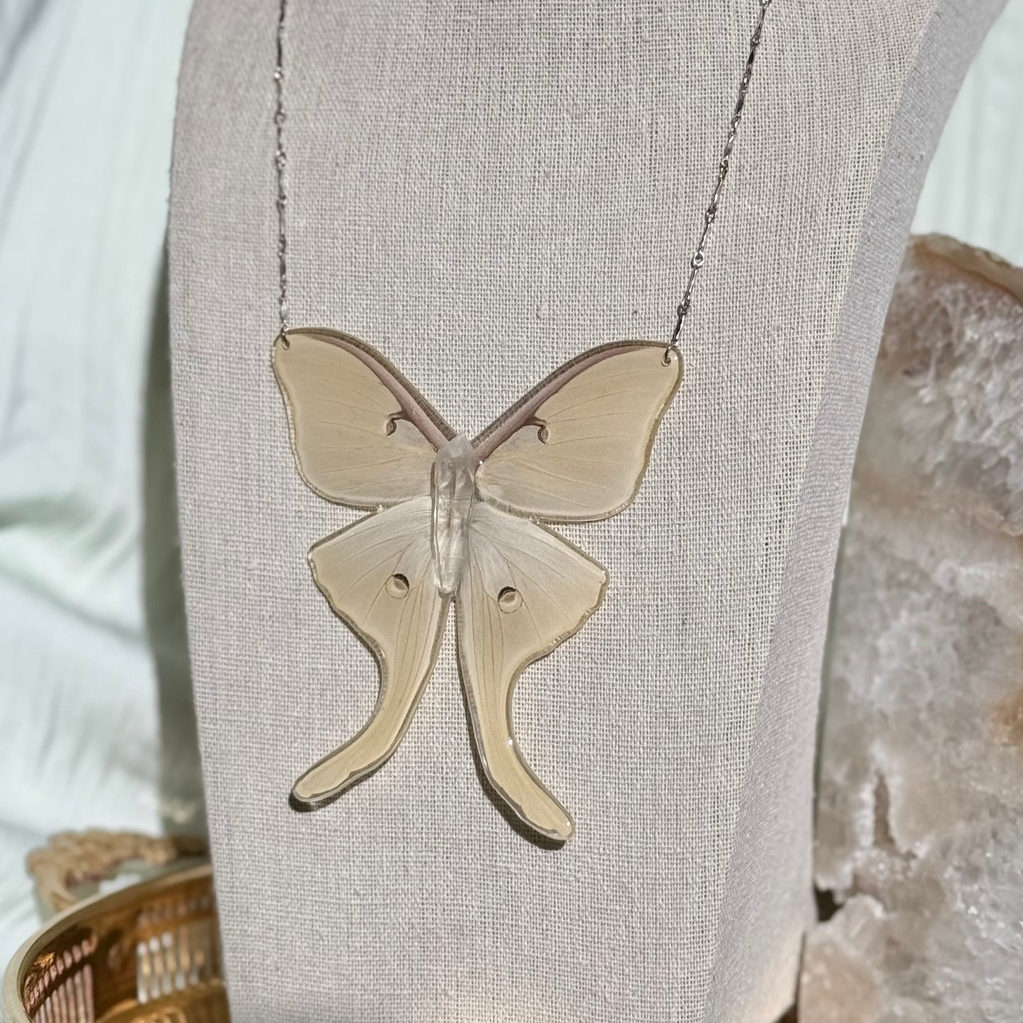 Luna Moth Necklace