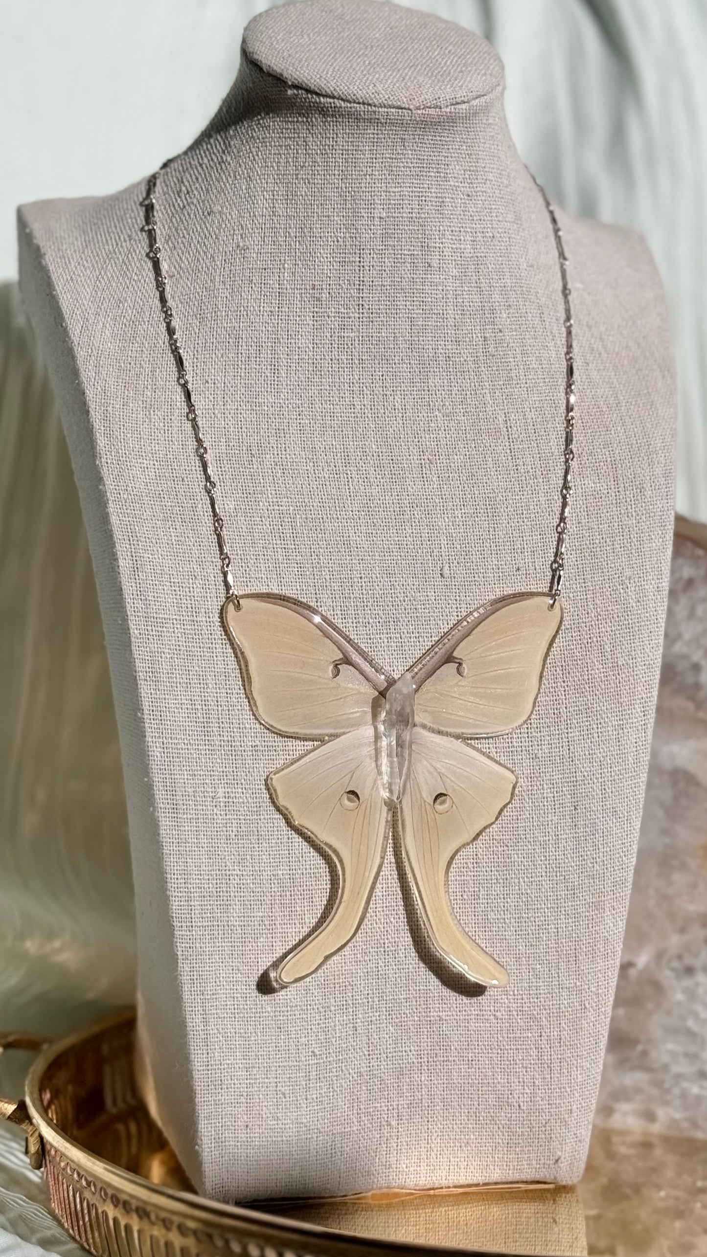 Luna Moth Necklace