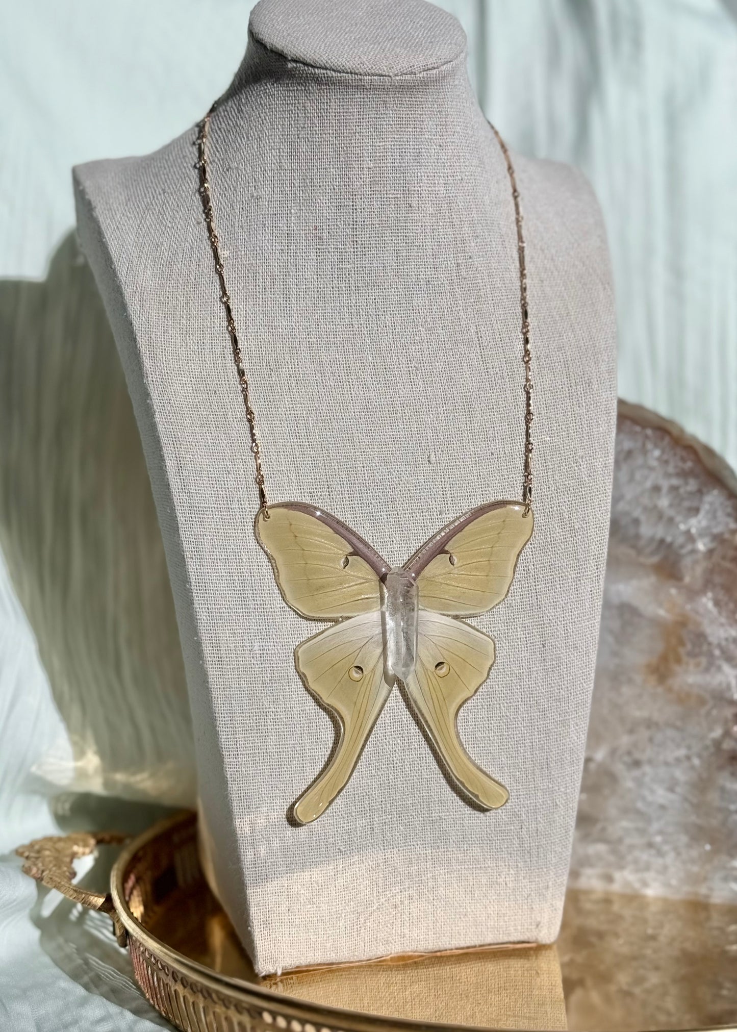 Luna Moth Necklace