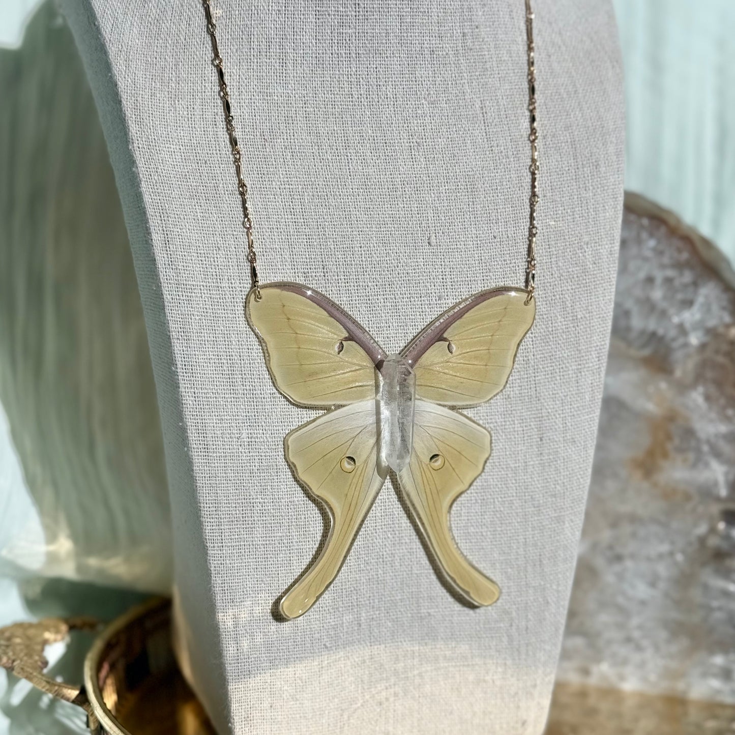 Luna Moth Necklace