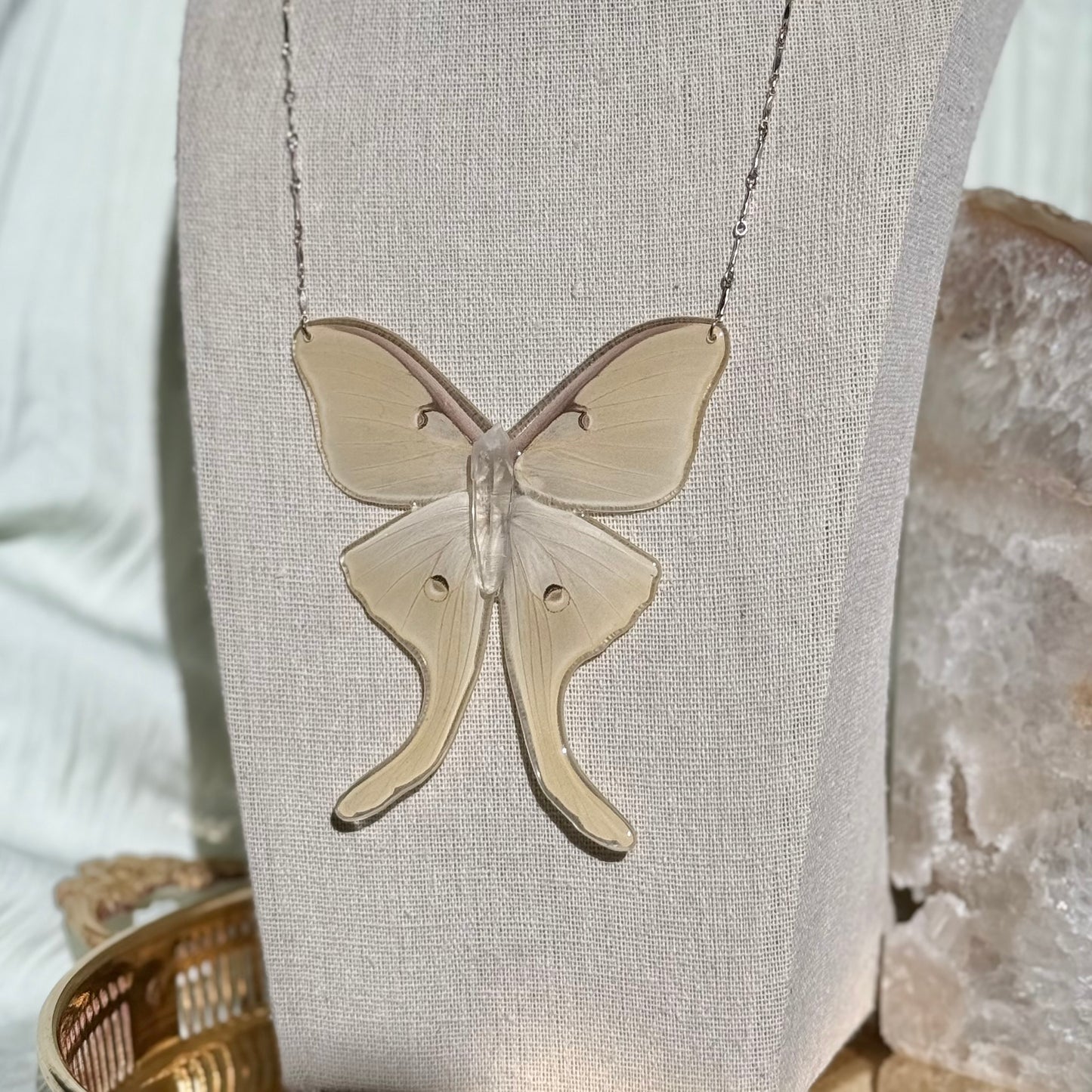 Luna Moth Necklace