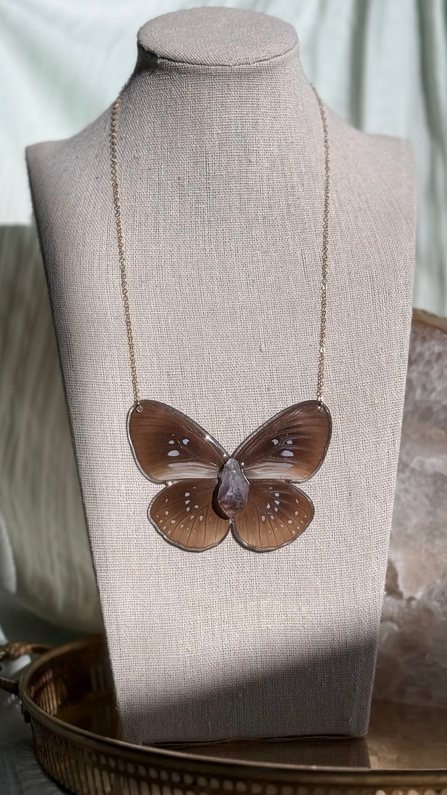 Crow Butterfly Necklace