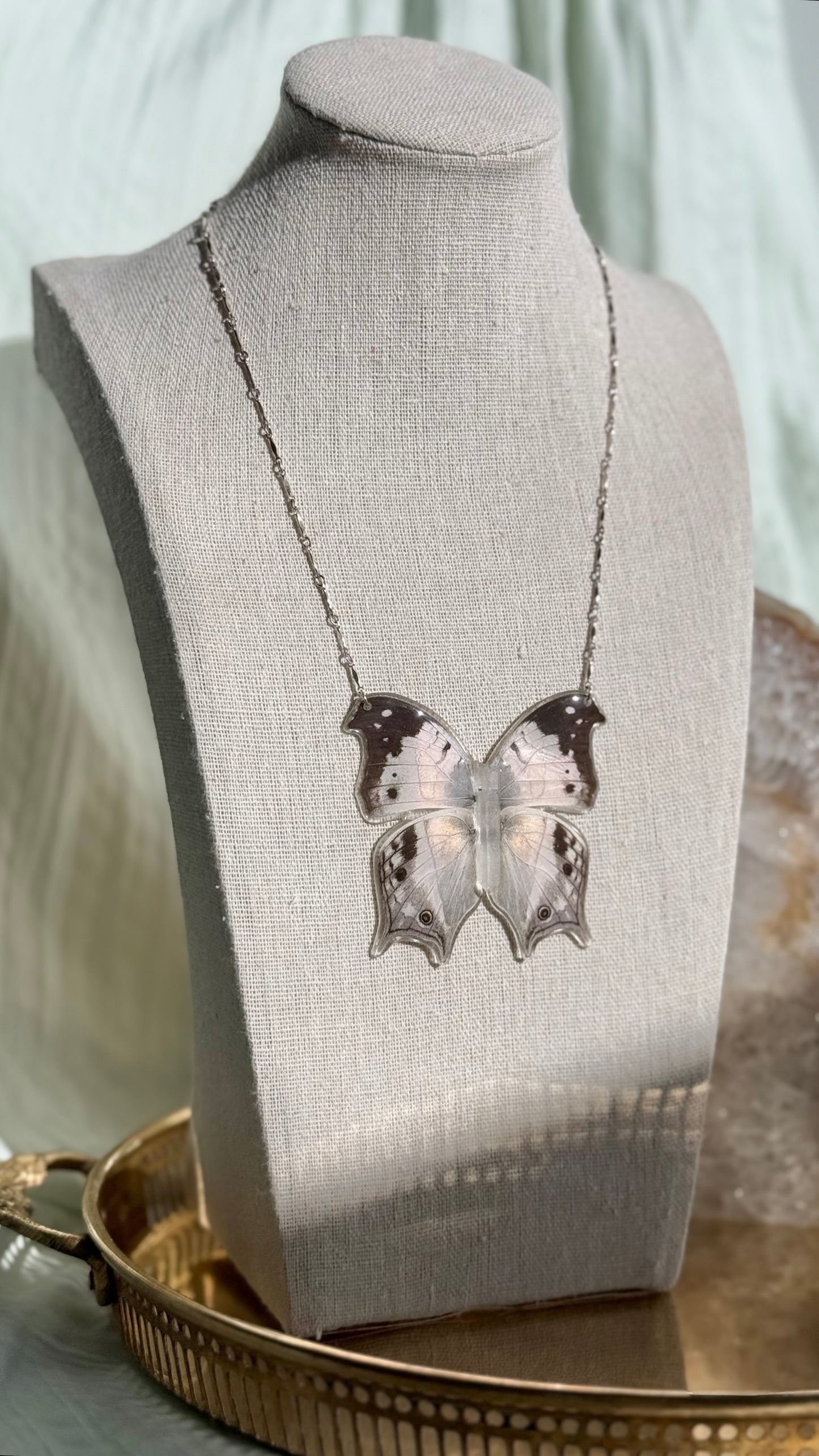 Mother of Pearl Butterfly Necklace