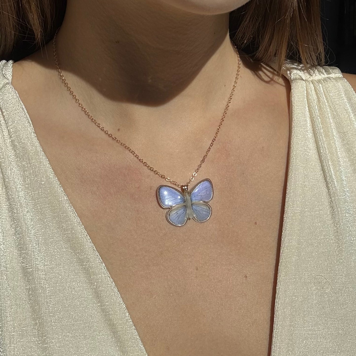 Little Periwinkle Butterfly Necklace