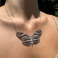 Zebra Butterfly Necklace