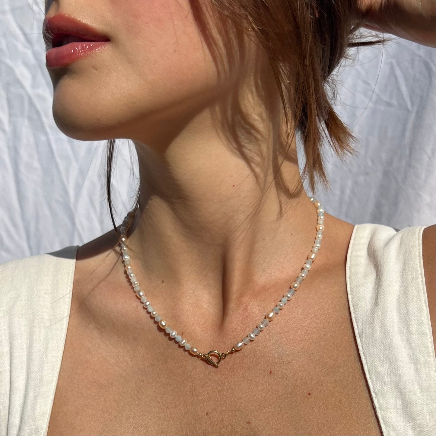 Ocean Sunset Pearl Necklace