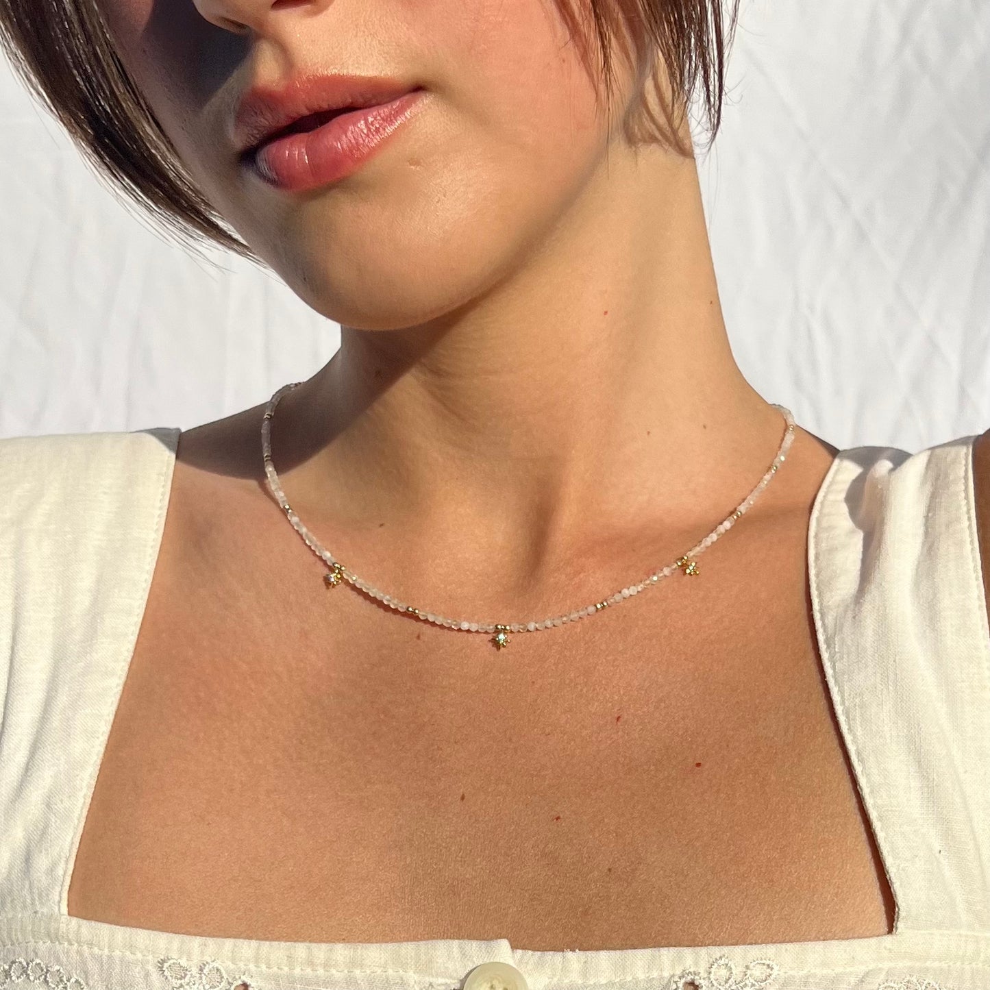 Star Dust Necklace- Moonstone