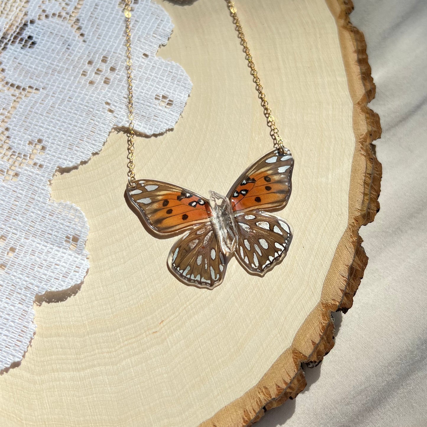 Fritillary Butterfly Necklace