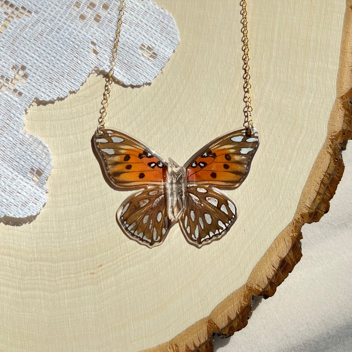 Fritillary Butterfly Necklace