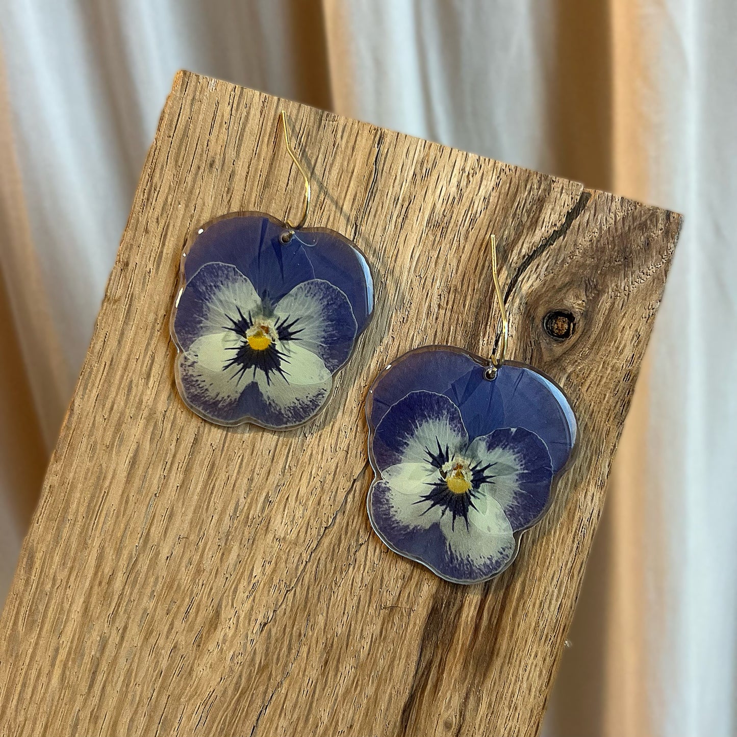 Viola Flower Earrings